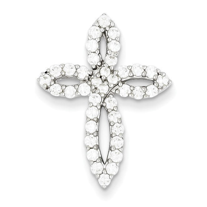 Sterling Silver CZ Passion Cross Pendant