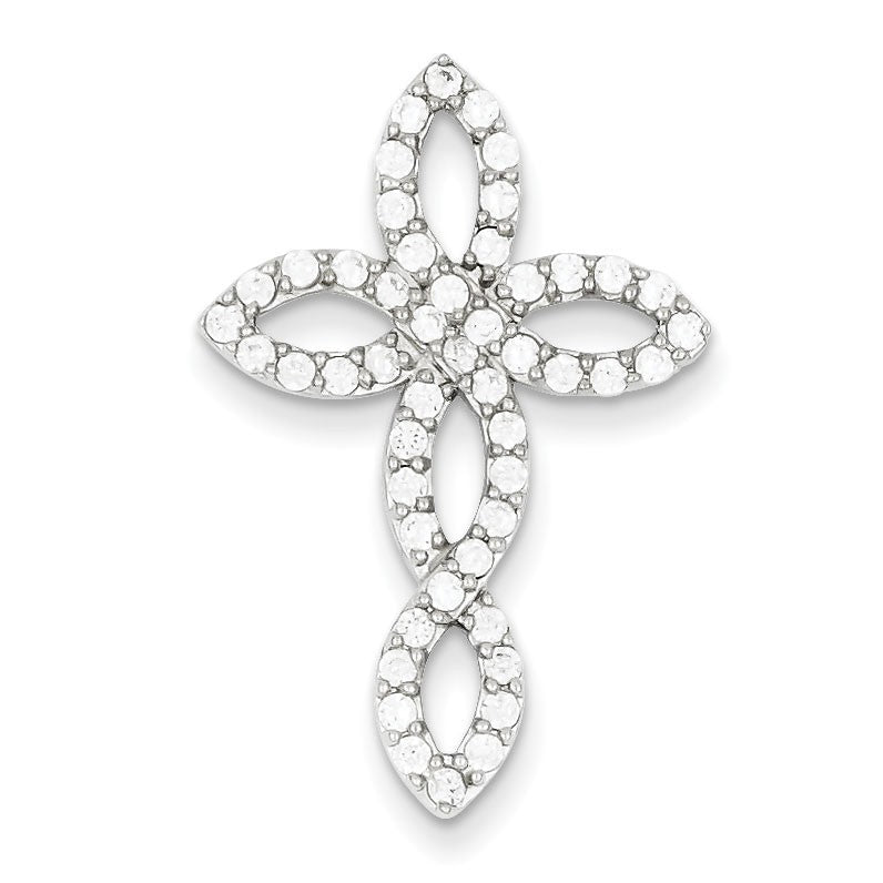 Sterling Silver CZ Cross Pendant