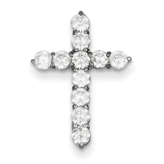 Sterling Silver CZ Cross Pendant