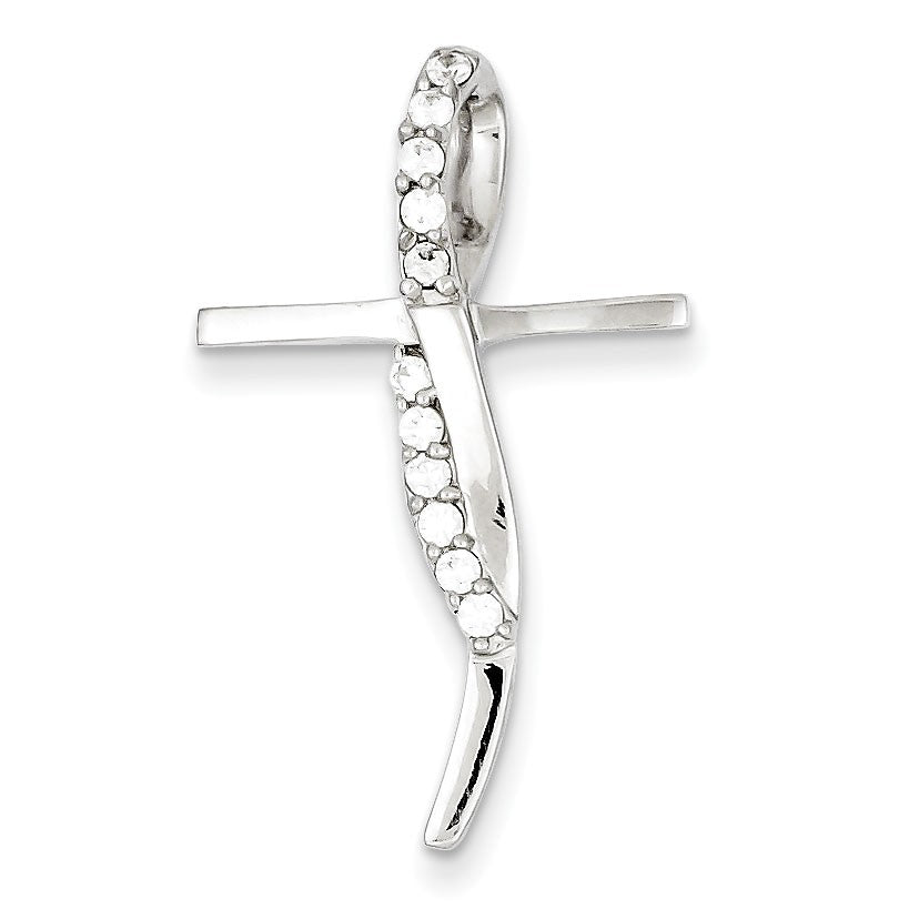 Sterling Silver CZ Cross Pendant