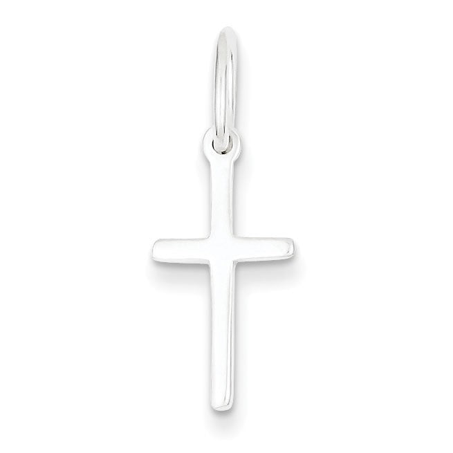 Sterling Silver Polished  Cross Charm