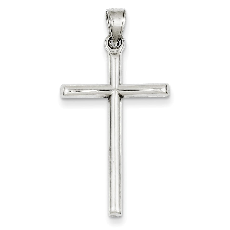 Sterling Silver Rhodium-plated  Cross Pendant