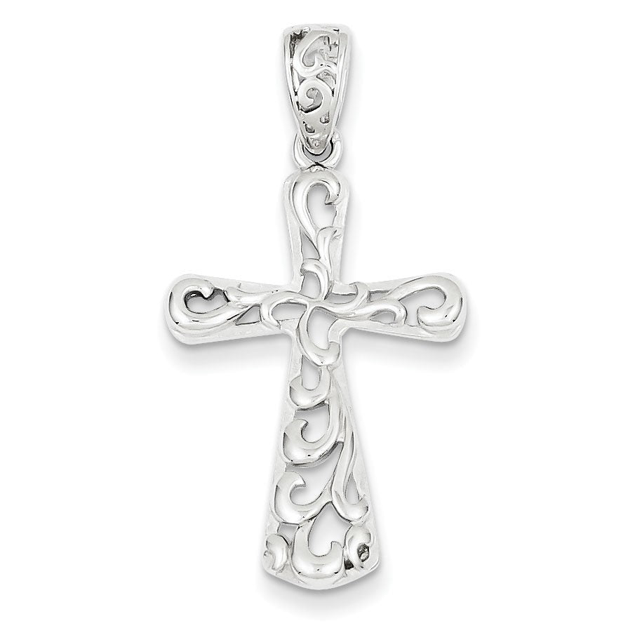 Sterling Silver Polished Cross Pendant