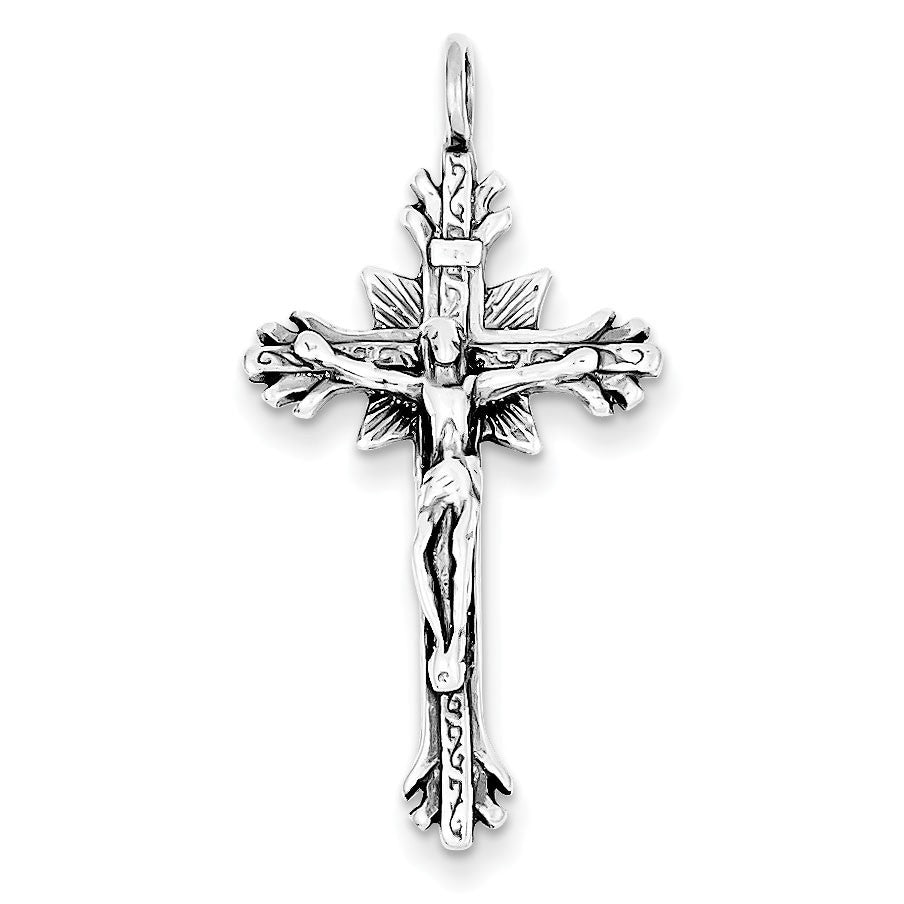 Sterling Silver Antiqued Crucifix Pendant