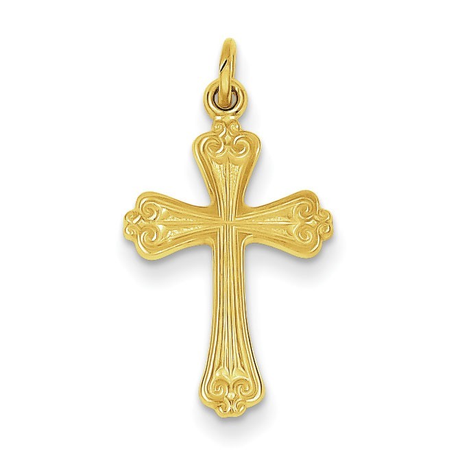 Sterling Silver & 24k Gold -plated Cross Charm