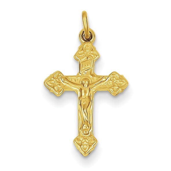 Sterling Silver & 24k Gold -plated INRI Crucifix Charm