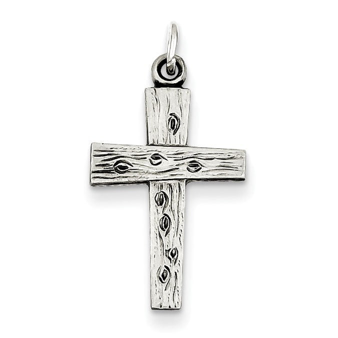 Sterling Silver Antiqued Cross Charm