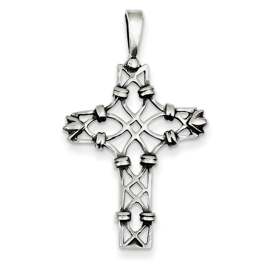 Sterling Silver Antiqued Cross Pendant