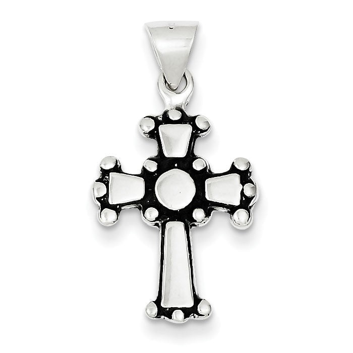 Sterling Silver Antiqued Cross Pendant