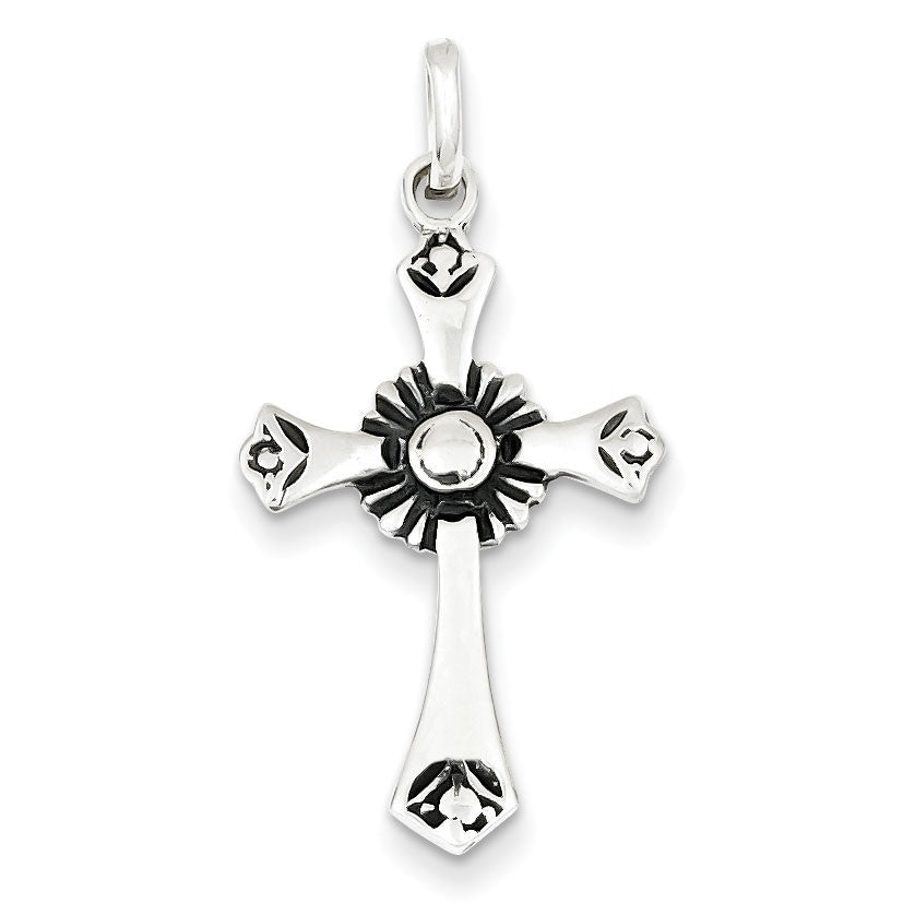 Sterling Silver Antiqued Cross Pendant