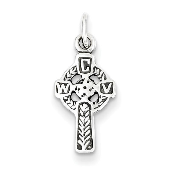 Sterling Silver Antiqued Celtic Cross Charm