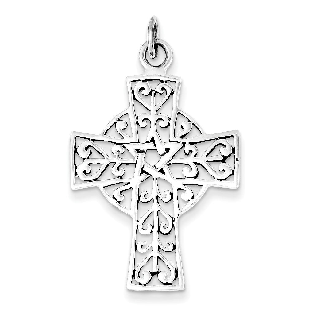 Sterling Silver Antiqued Cross Pendant