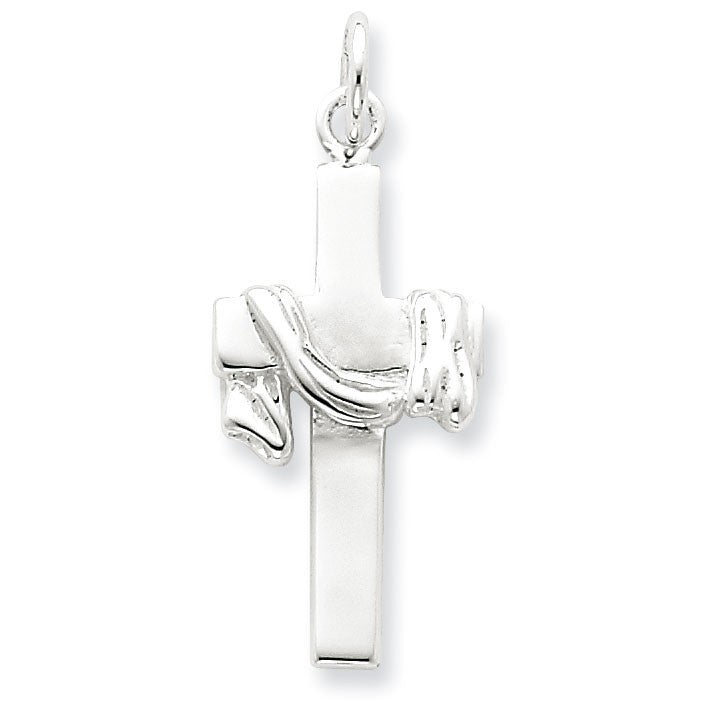 Sterling Silver Draped Cross Pendant