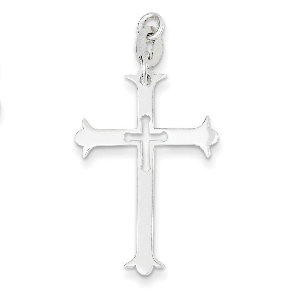 Sterling Silver Polished Cross Pendant