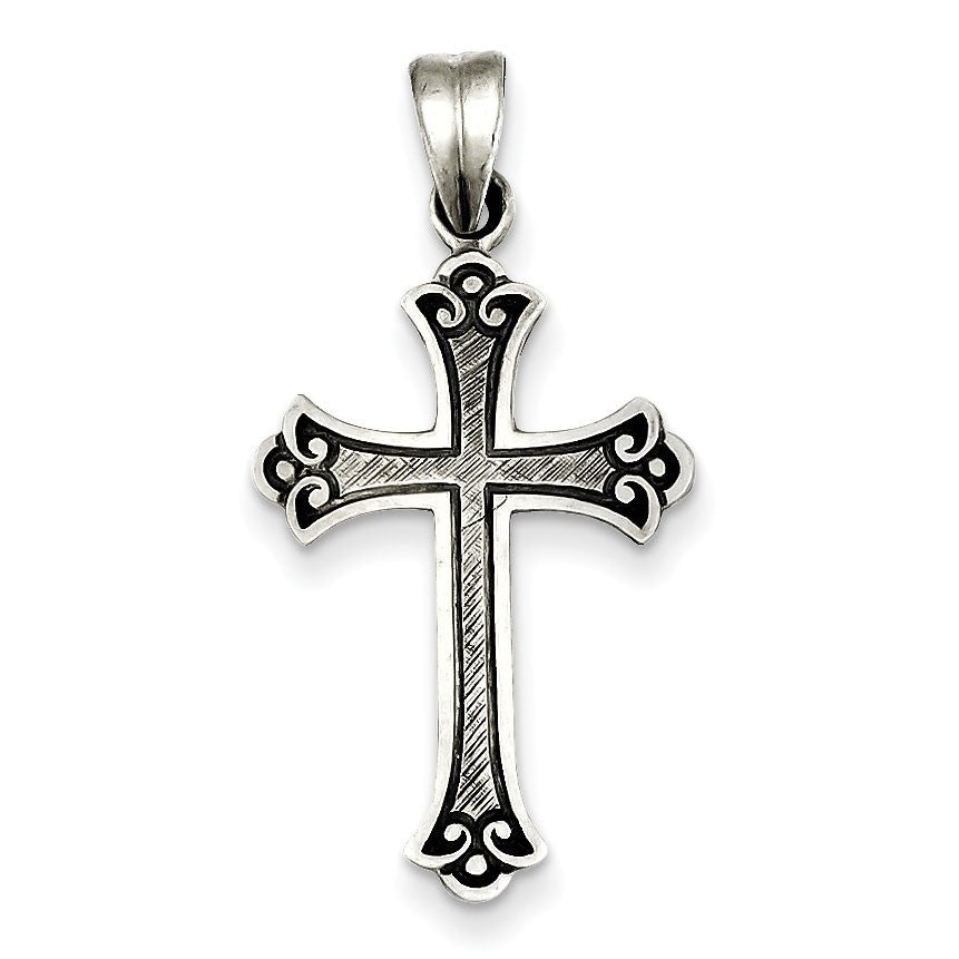 Sterling Silver Antiqued Cross Pendant