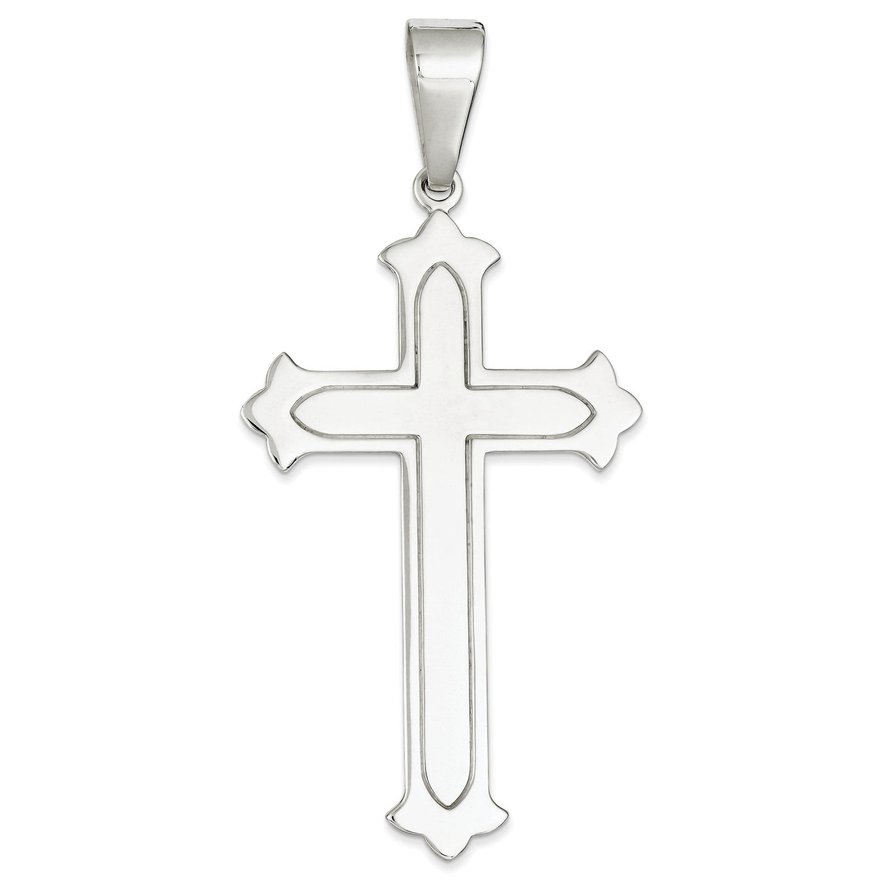 Sterling Silver Polished Cross Pendant