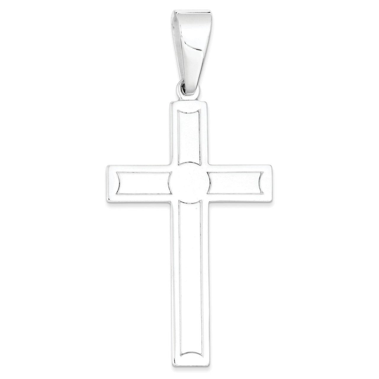 Sterling Silver Polished Cross Pendant