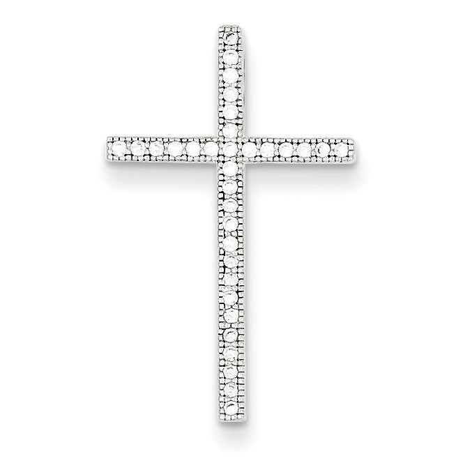 Sterling Silver Micro Pave Cross Pendant