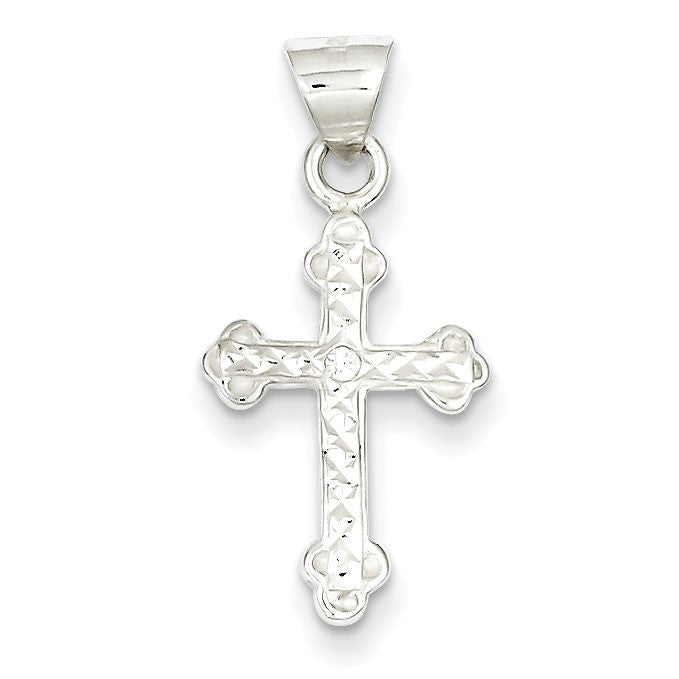 Sterling Silver Cross with CZ Pendant