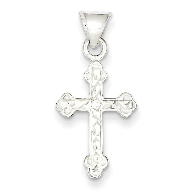 Sterling Silver Cross & CZ Pendant