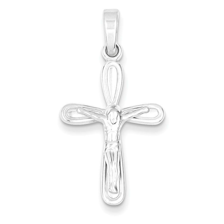 Sterling Silver Polished Crucifix Pendant