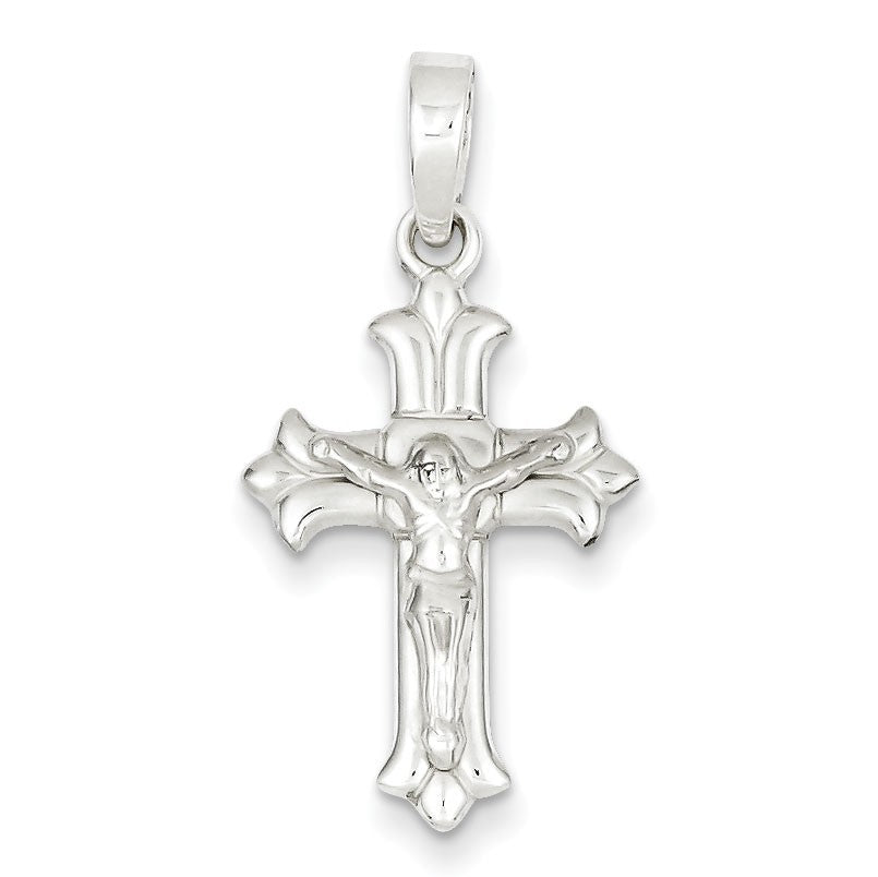Sterling Silver Polished Crucifix Pendant