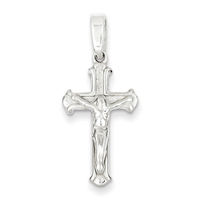 Sterling Silver Polished Crucifix Pendant