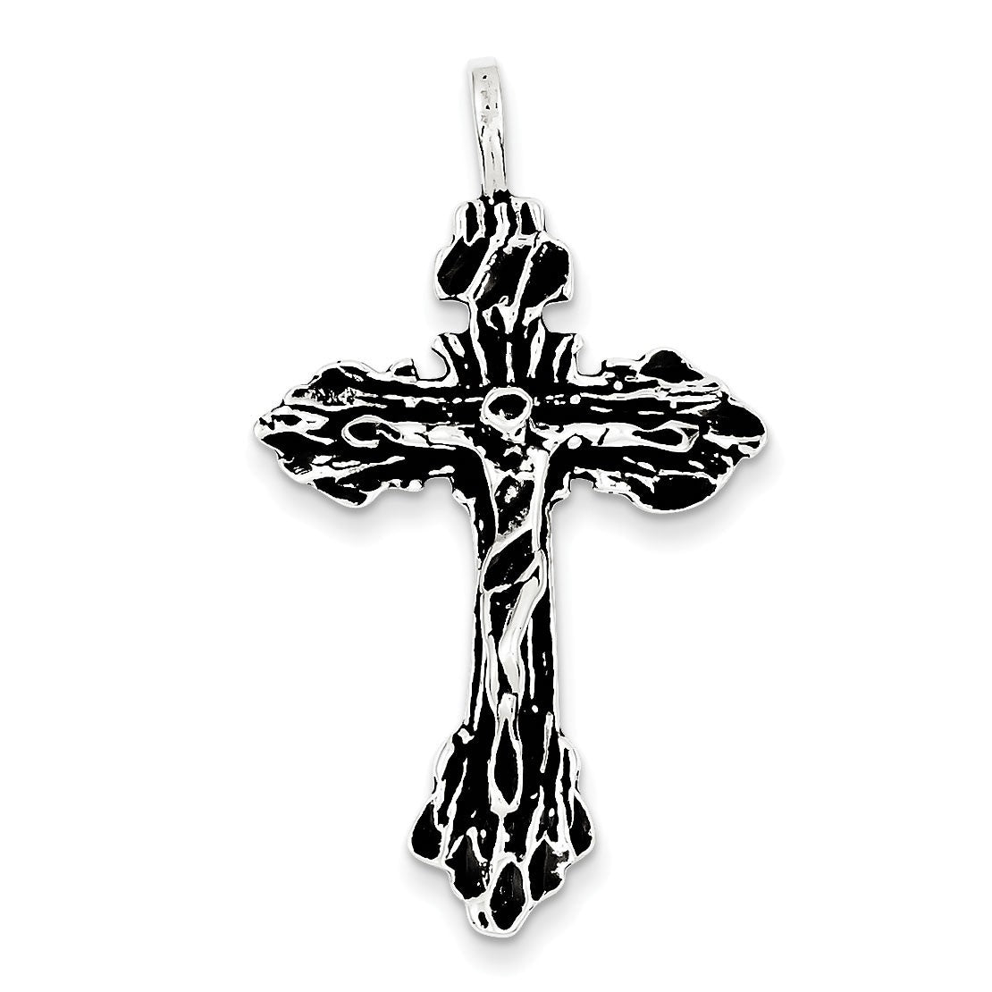 Sterling Silver Antiqued Crucifix Charm
