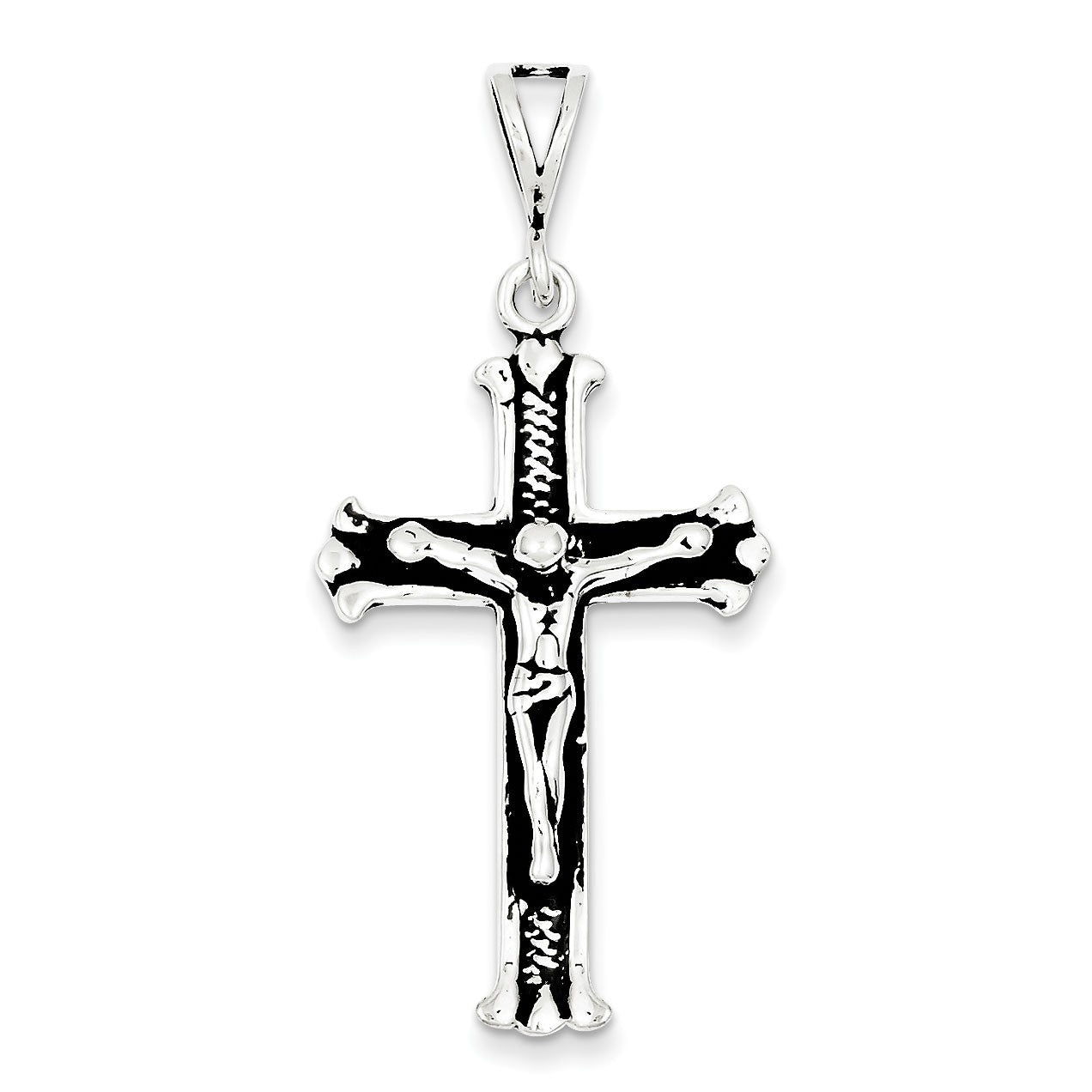 Sterling Silver Antiqued Crucifix Charm