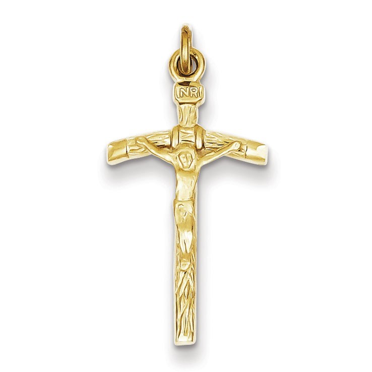 Sterling Silver Vermeil Pope Crucifix Pendant