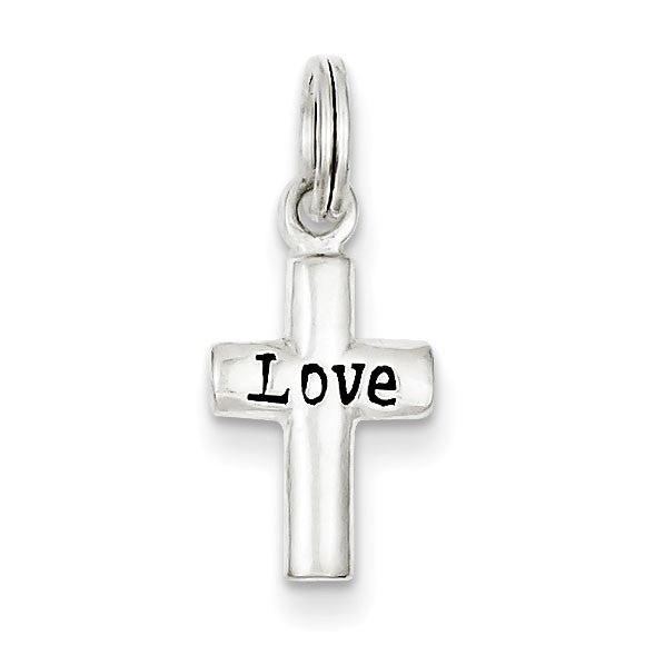 Sterling Silver LOVE Cross Pendant
