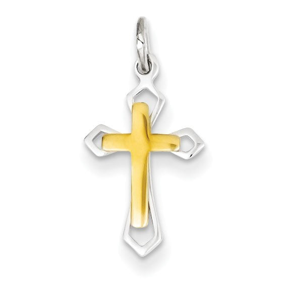 Sterling Silver & Vermeil Cross Pendant