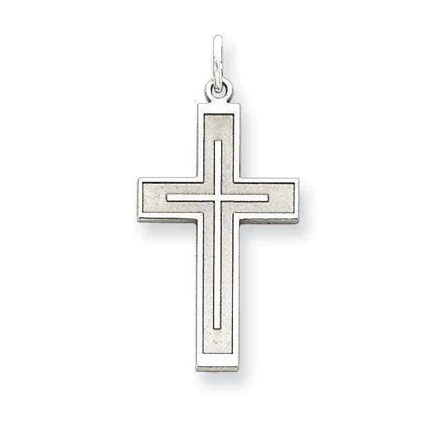 Sterling Silver Laser Designed Cross Charm