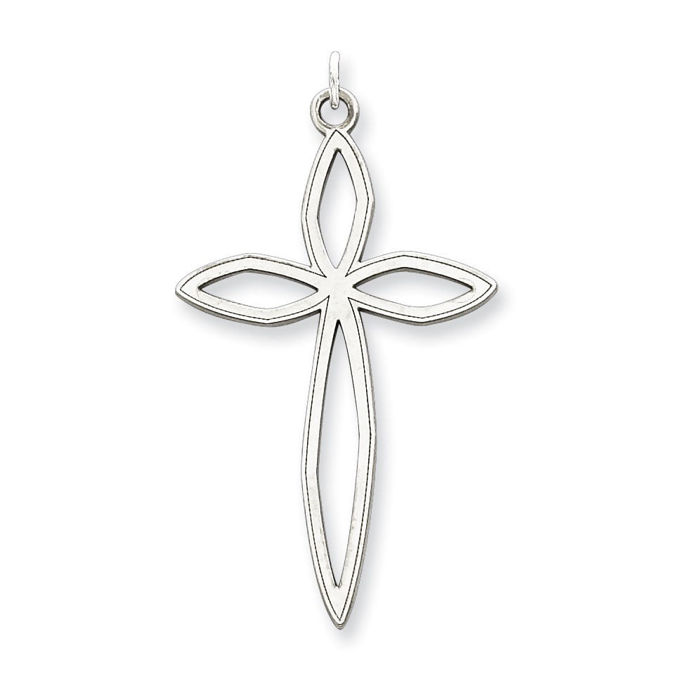 Sterling Silver Laser Designed Cross Pendant