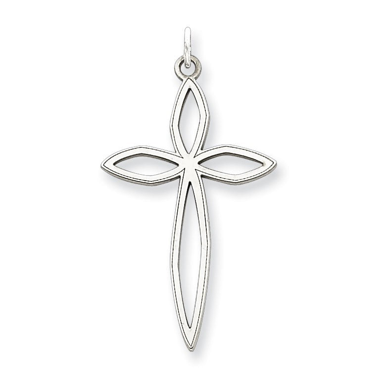 Sterling Silver Laser Designed Cross Pendant