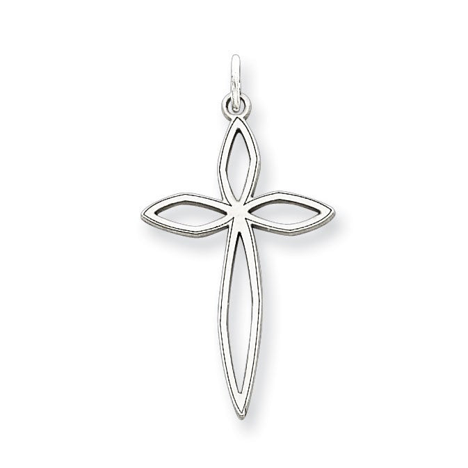 Sterling Silver Laser Designed Cross Pendant