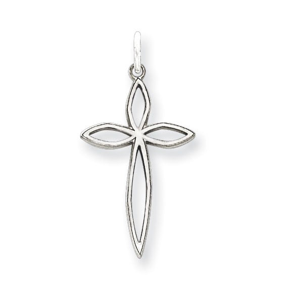 Sterling Silver Laser Designed Cross Charm