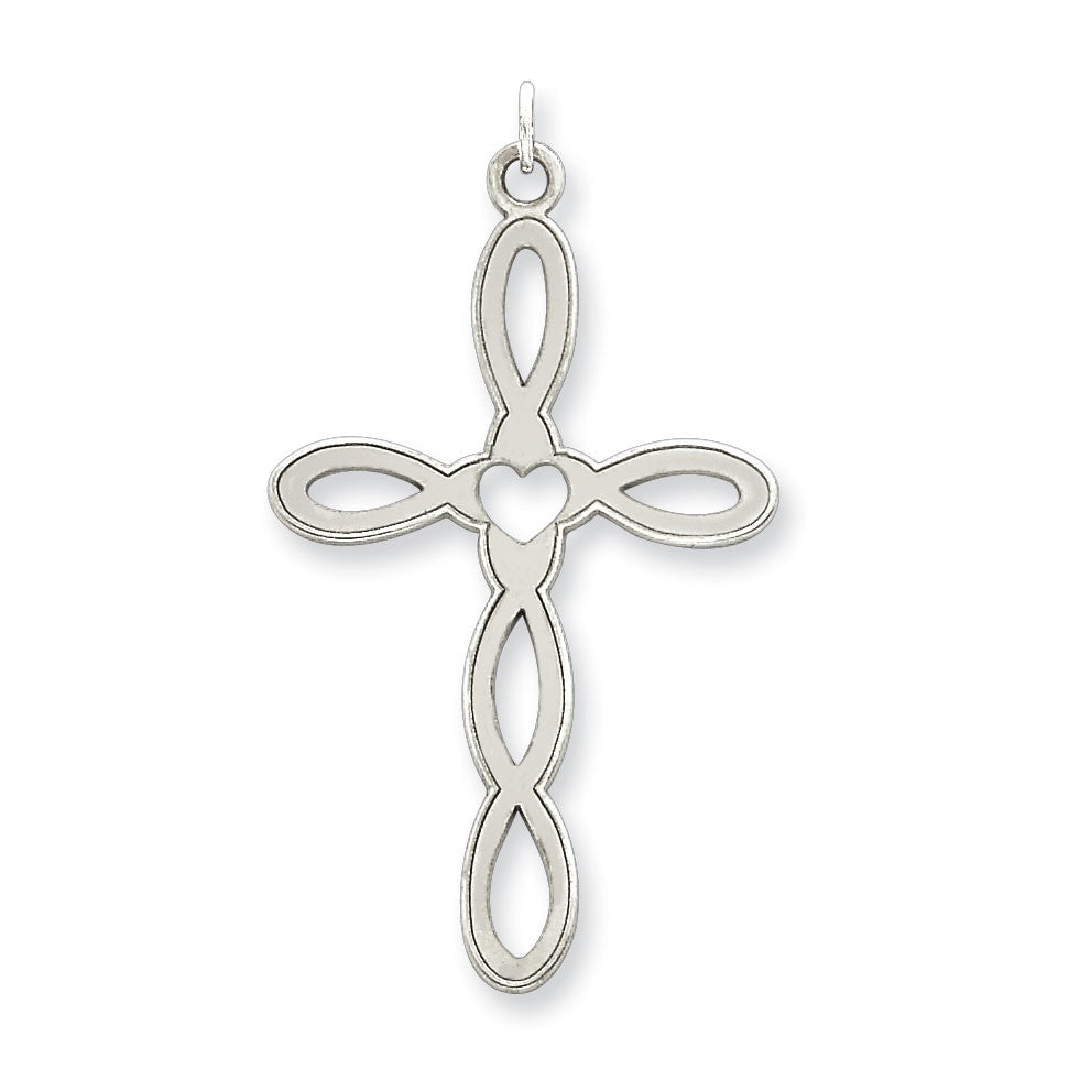 Sterling Silver Laser Designed Cross Pendant