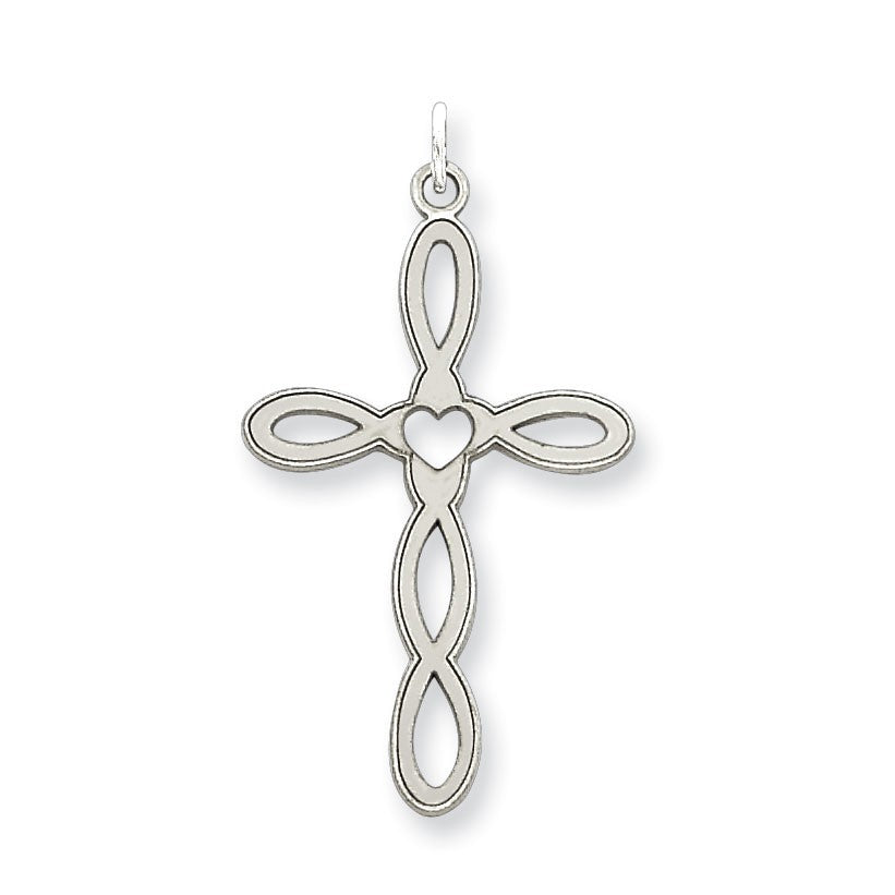 Sterling Silver Laser Designed Cross Pendant