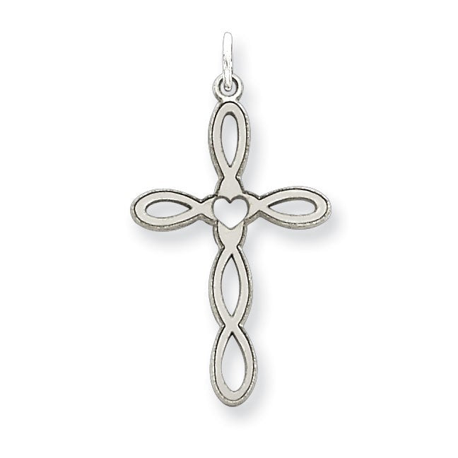 Sterling Silver Laser Designed Cross Pendant