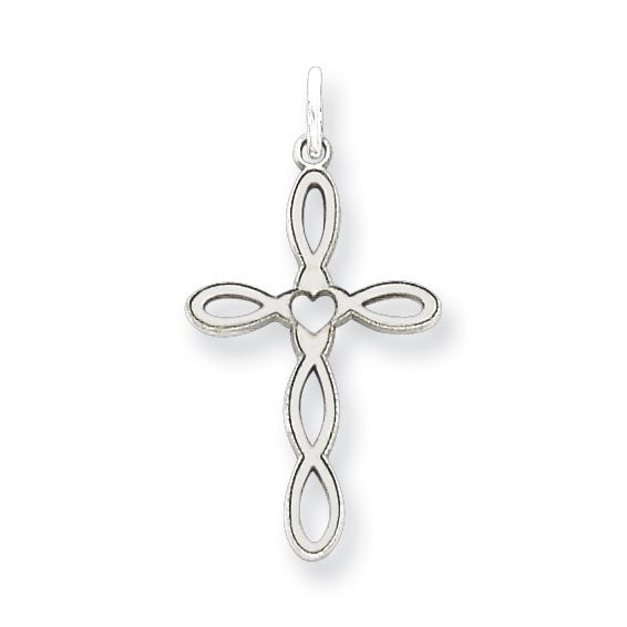 Sterling Silver Laser Designed Cross Charm