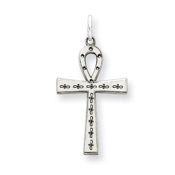 Sterling Silver Laser Designed Cross Charm