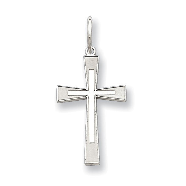 Sterling Silver Laser Designed Cross Charm
