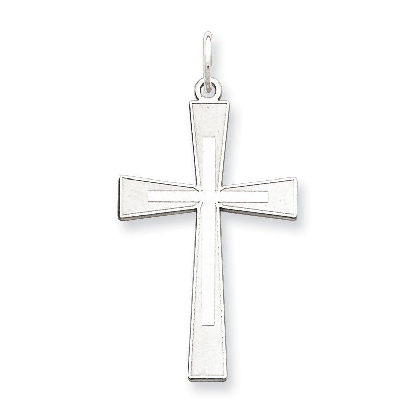 Sterling Silver Laser Designed Cross Pendant