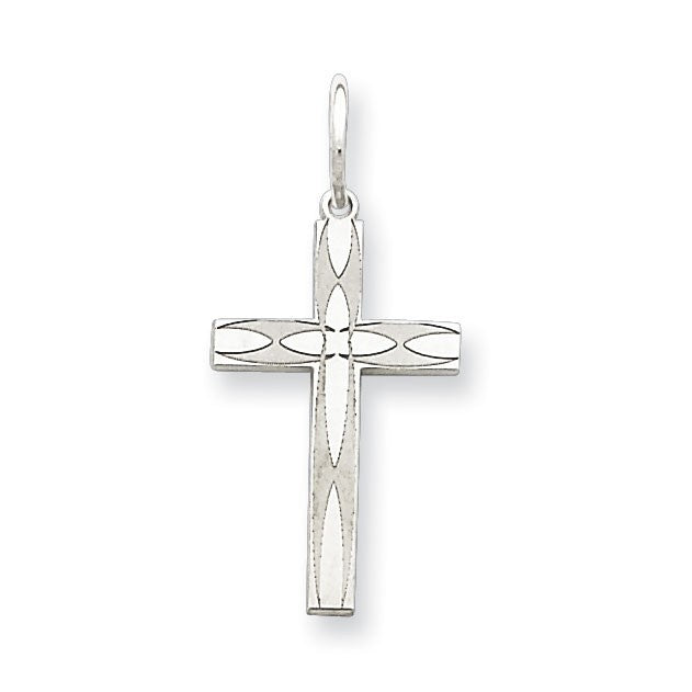 Sterling Silver Laser Designed Cross Charm