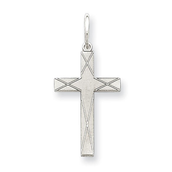 Sterling Silver Laser Designed Cross Charm