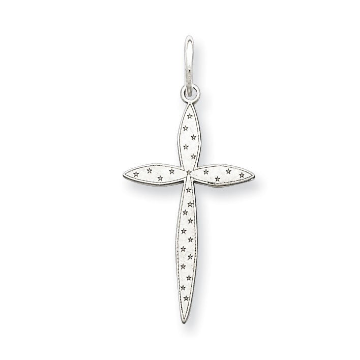 Sterling Silver Laser Designed Cross Pendant