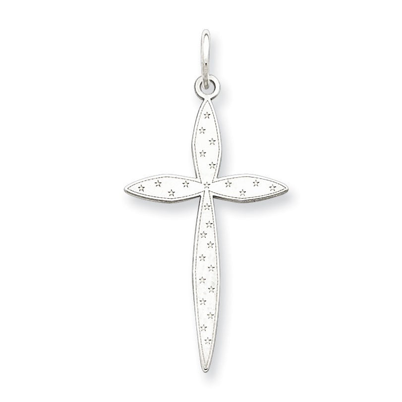 Sterling Silver Laser Designed Cross Pendant