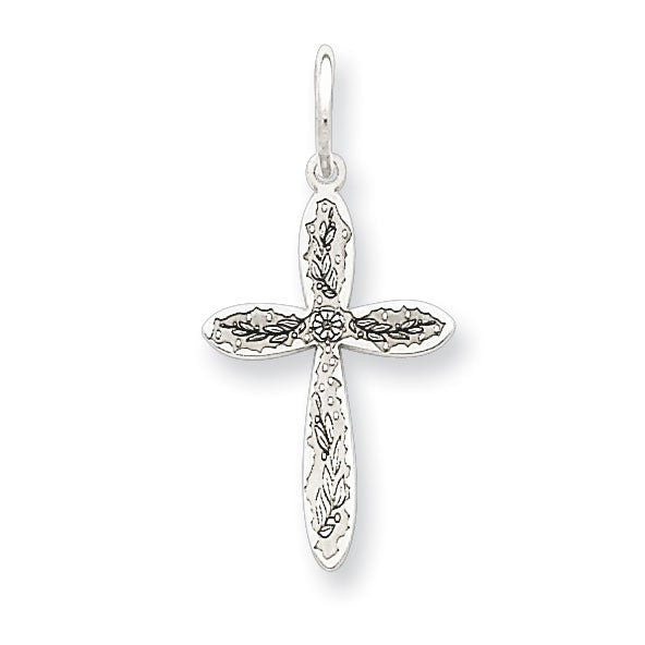 Sterling Silver Laser Designed Cross Charm