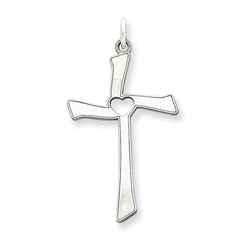 Sterling Silver Laser Designed Cross Pendant